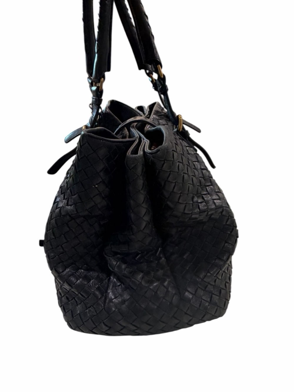 Bottega Veneta Black Intrecciato Nappa Leather Roma Tote Bag - Picture 8 of 17